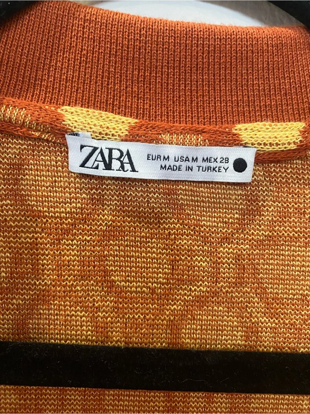 Zara 70s Style Retro Rust & Yellow Polo & Skirt Set AS SEEN ON YELLOWJACKETS